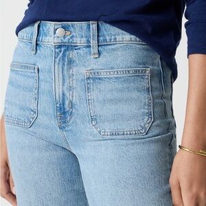 J Crew Factory Petite slim wide-leg patch-pocket jean in all-day stretch 26P